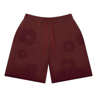 Denim Tears Faded Mono Wreath Sweatshorts 'Beet Root' FW25BRS6492325