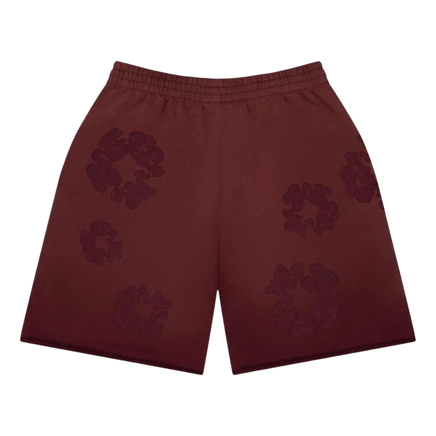 Denim Tears Faded Mono Wreath Sweatshorts 'Beet Root' FW25BRS6492325