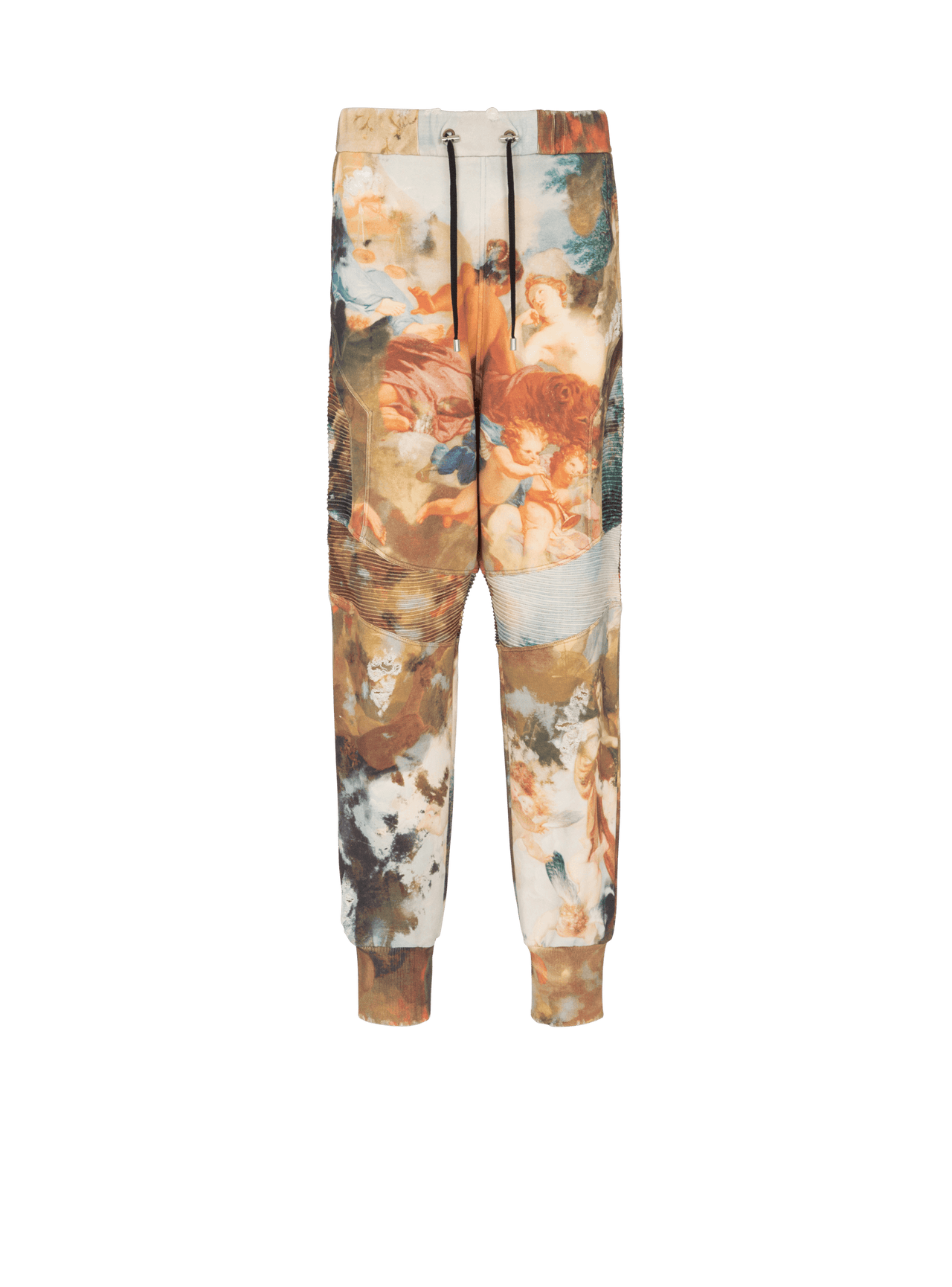 Balmain Men's Sky Printed Ribbed Harem Sweatpants