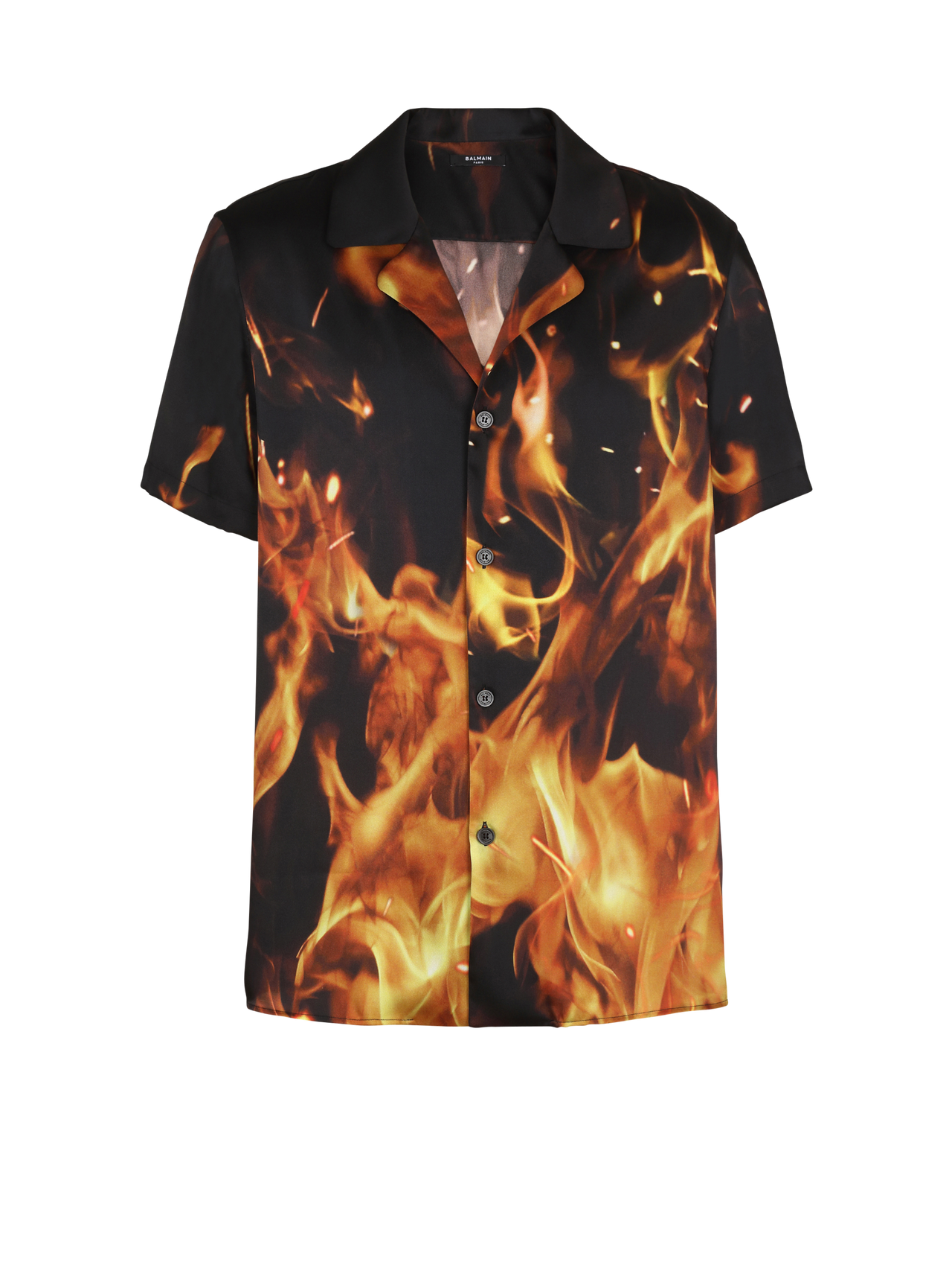 Balmain Men's Fire Printed Ss Pyjama Shirt