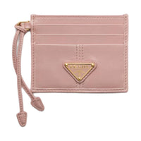 PRADA Leather Card Holder Regular Women's Pink