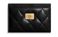 CHANEL Calfskin Handheld Card Holder Women's Black