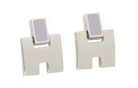HERMES Earrings Women's Silver