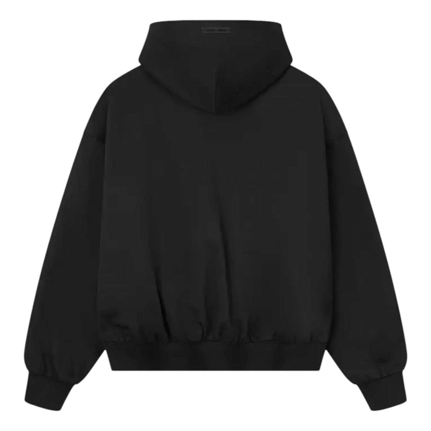 Fear of God Essentials Poly Twill Bomber Hoodie 'Jet Black' 202SP258020F