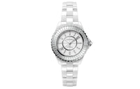 CHANEL J12 Wrist Watch Automatic Mechanical Movement Ceramic 18K White Gold Strap 33mm White Dial Women's Watch