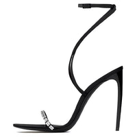 SAINT LAURENT Gloria One Strap Sandals 11cm Women's Black
