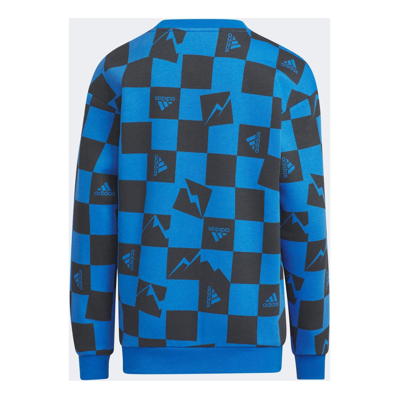 (GS) adidas Knit Warm Crew Sweatshirt 'Blue Black' IN5203
