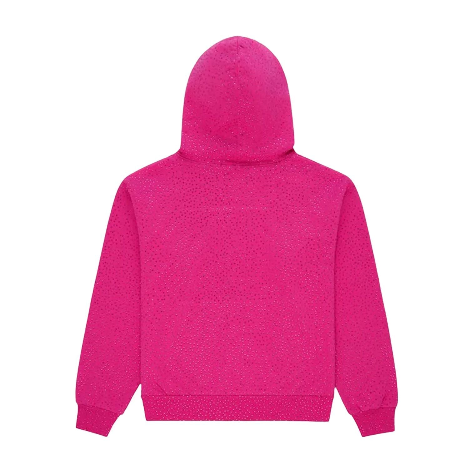 Sp5der Webstone Aop Rhinestone Hoodie 'Pink' ST025FW25PNK