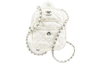 CHANEL Nylon Backpack Women's White