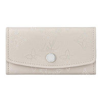 LOUIS VUITTON Calfskin Key Pouch Women's White