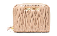 MIU MIU Sheepskin Wallet Small Size Women's Beige