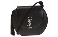 SAINT LAURENT Snake Skin Shoulder Bag Crossbody Bag Women's Black