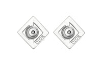 DIOR 925 Sterling Silver Earrings Unisex Silver