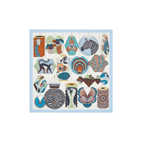 HERMES Silk Scarves Women's White
