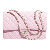 CHANEL Classic Flap CF Lambskin Shoulder Bag Crossbody Bag Large Size Women's Light Pink Red
