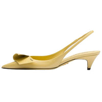 PRADA 45mm Bow-appliqué Slingback Pumps