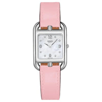 HERMES Wrist Watch Quartz Movement Cowhide Strap 23*31mm White Dial Women's Watch