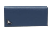 PRADA Saffiano Leather Wallet Men's Blue