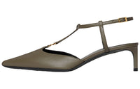 CELINE Kitten Slim Heel High Heels Women's Dark Green