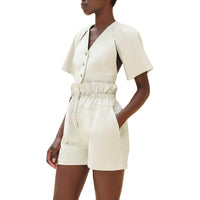 HERMES SS24 Leather Jacket Women's White