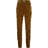 SAINT LAURENT Velvet effect Slim cut Trousers