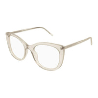 SAINT LAURENT Recycled Acetate Cat Eye Eyeglass Frames Women's Beige