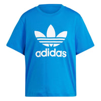 (WMNS) adidas Adicolor Trefoil Boxy T-Shirt Asia Sizing 'Blue White' IN8435