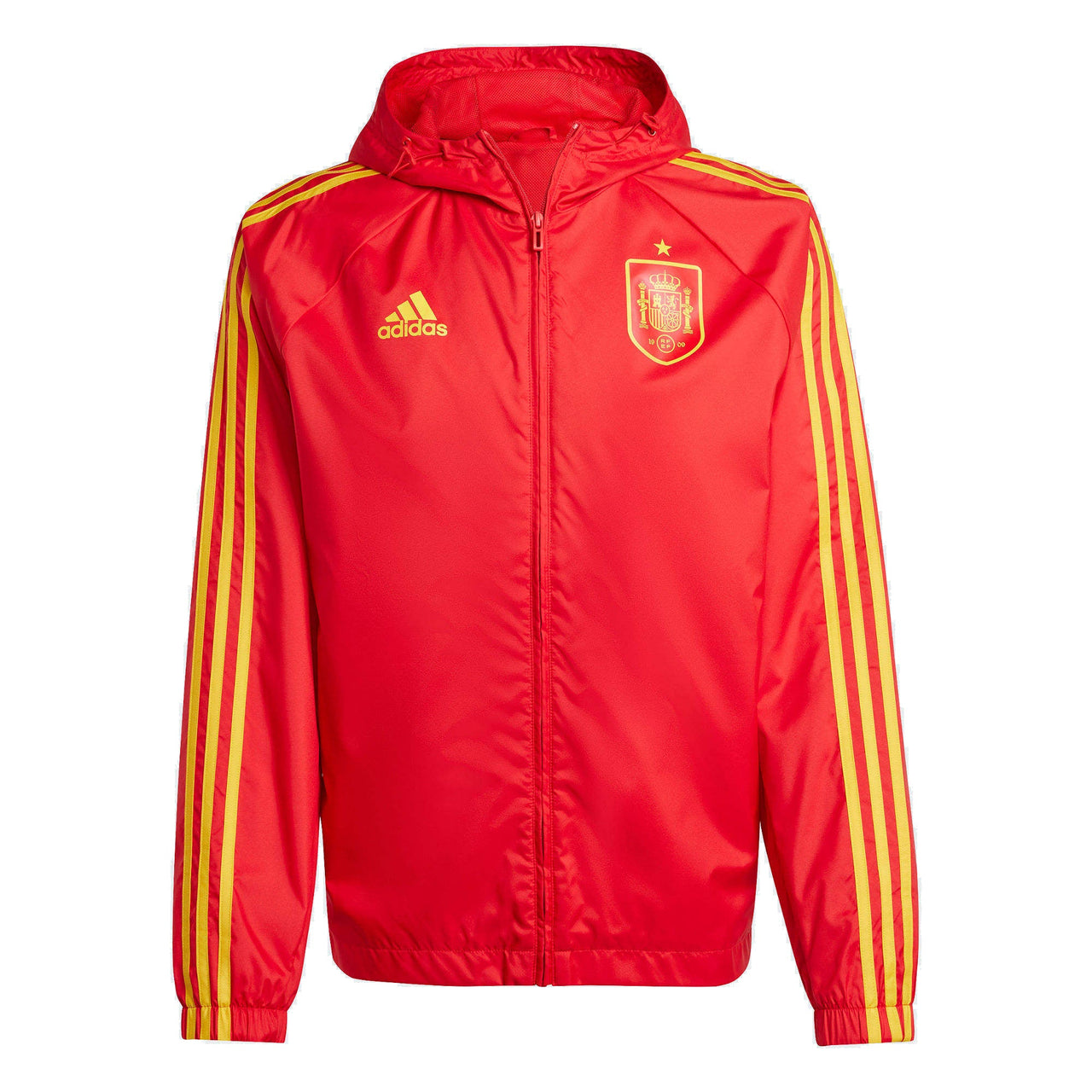 adidas Spain DNA Windbreaker Asia Sizing 'Red Yellow' IU2124