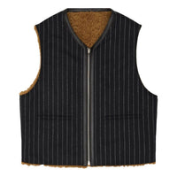 Denim Tears Reversible Pinstripe Shearling Vest 'Multicolor' FW25OAL11061995