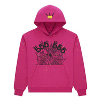 Sp5der Angel Number Hoodie 'Pink' ST013FW25PNK