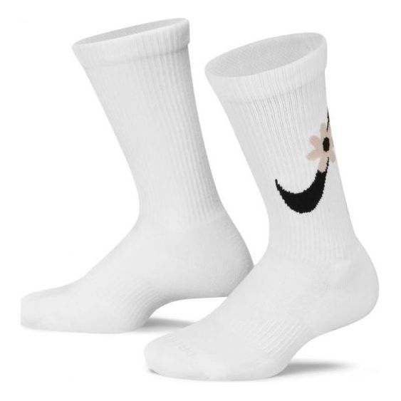 (PS) Nike Kids Everyday Plus Cushioned Crew Socks (6 Pairs) 'White Pink Black' DH6296-903