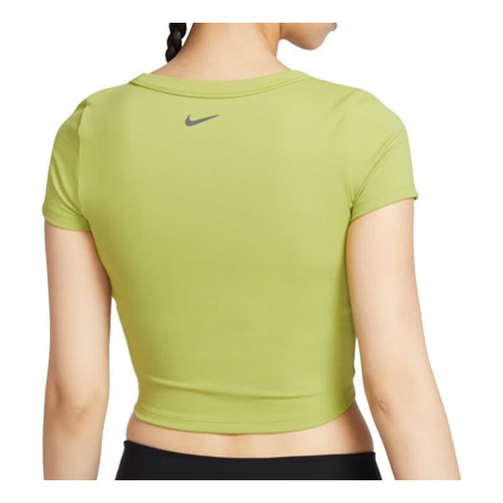 (WMNS) Nike One Fitted Dri-FIT Short Sleeve Top 'Green' FN2805-377