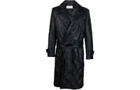 SAINT LAURENT Quilted Wrap Midi Coat