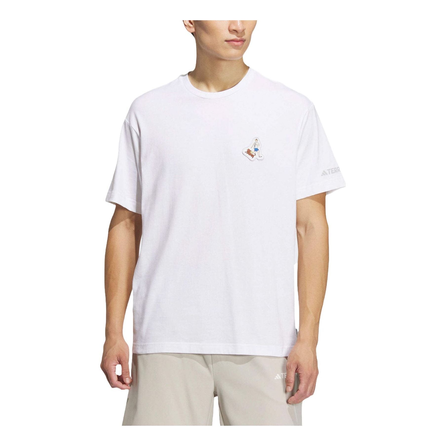 adidas Graphic Patch Polygiene T-shirt Asia Sizing 'White' IS0297