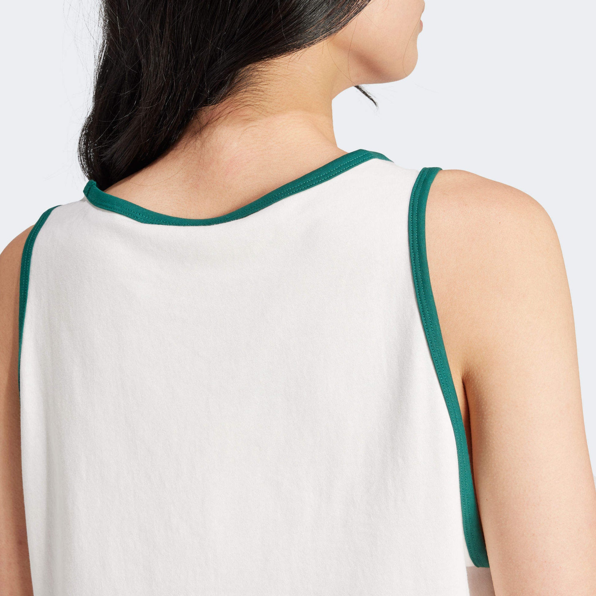 (WMNS) adidas Gradient Trefoil Cropped Tank Top 'White Green' IS0309