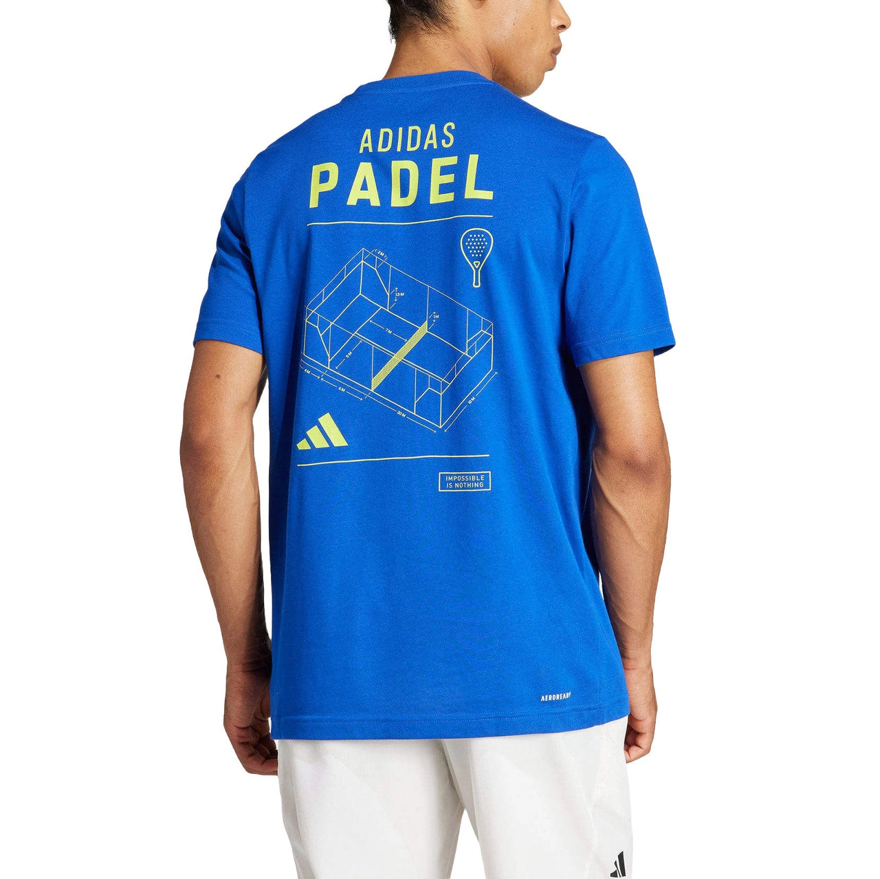 adidas Aeroready Padel Category Graphic T-shirt Asia Sizing 'Blue' IS2402