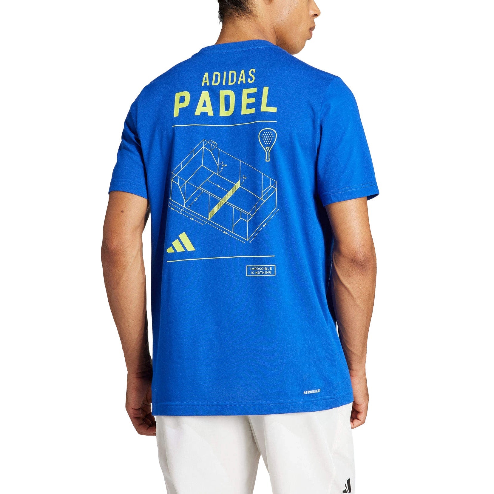 adidas Aeroready Padel Category Graphic T-shirt Asia Sizing 'Blue' IS2402