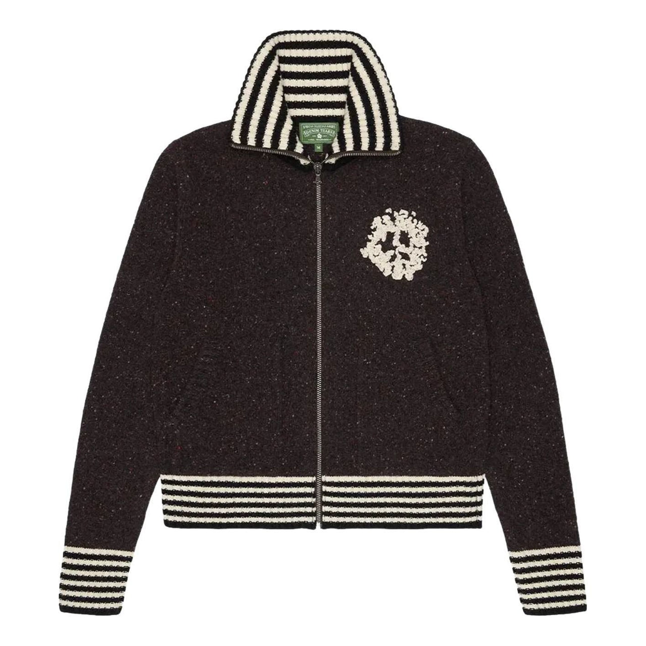 Denim Tears University Zip Up Sweater 'Black' FW25TSA10731810