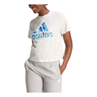 (WMNS) adidas Floral Graphic Big Logo T-shirt Asia Sizing 'White' IS4258