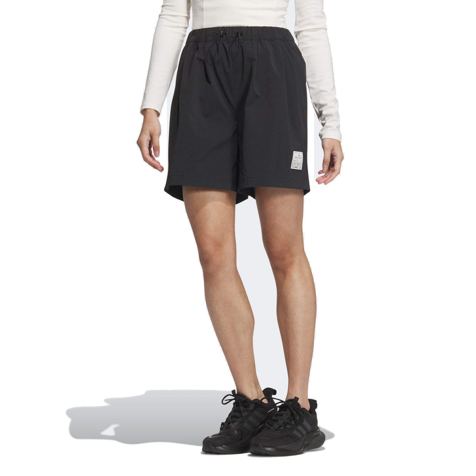 (WMNS) adidas Graphic Woven Shorts Asia Sizing 'Black' JN6665