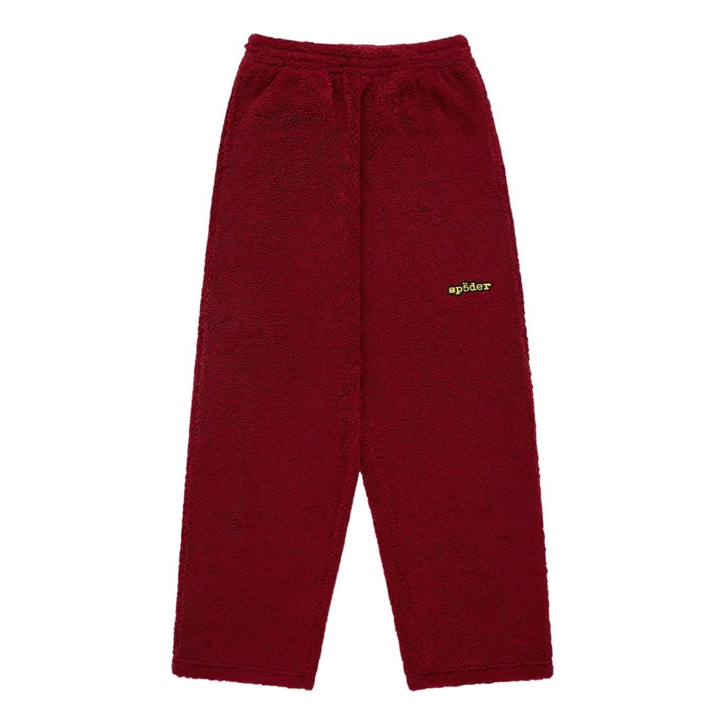 Sp5der Teddy Fleece Pant 'Cardinal' PA013FW25CAR