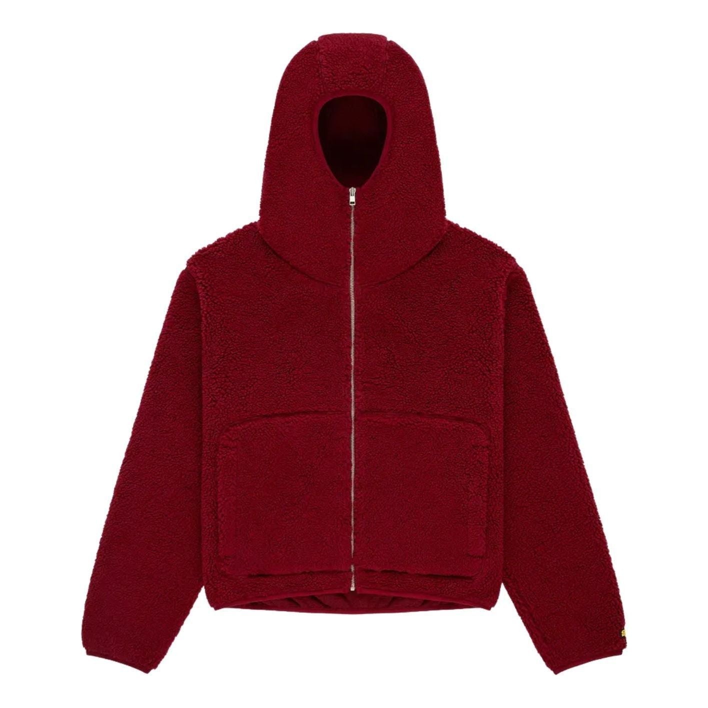 Sp5der Teddy Fleece Zip Up Jakcet 'Cardinal' JA012FW25CAR