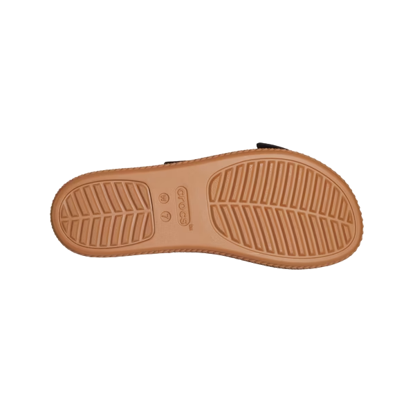 (WMNS) Crocs Brooklyn Woven Buckle Sandals 'Black Brown' 209978-001