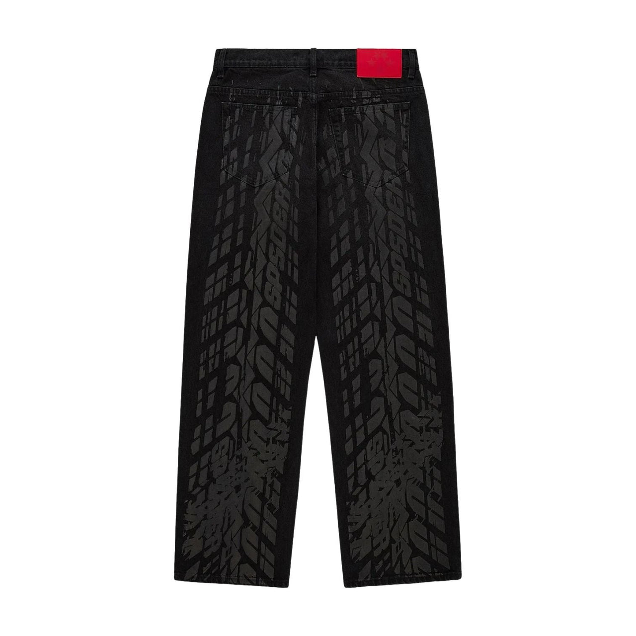 Sp5der Burnout Denim Jean 'Black' PA005FW25BLK