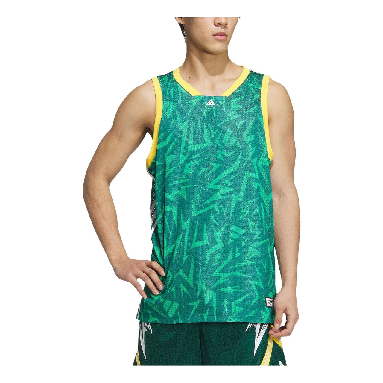adidas Basketball Tank Asia Sizing 'Green' JC6794