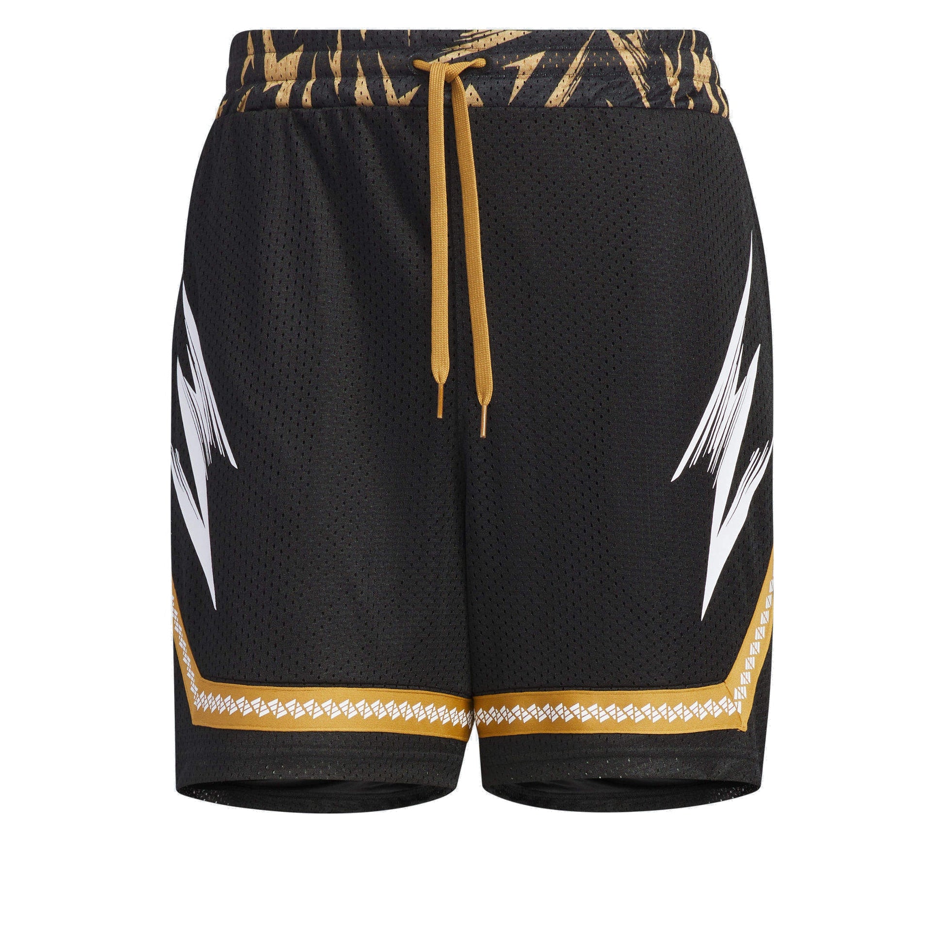 adidas Basketball Shorts 'Black White Yellow' JJ4999