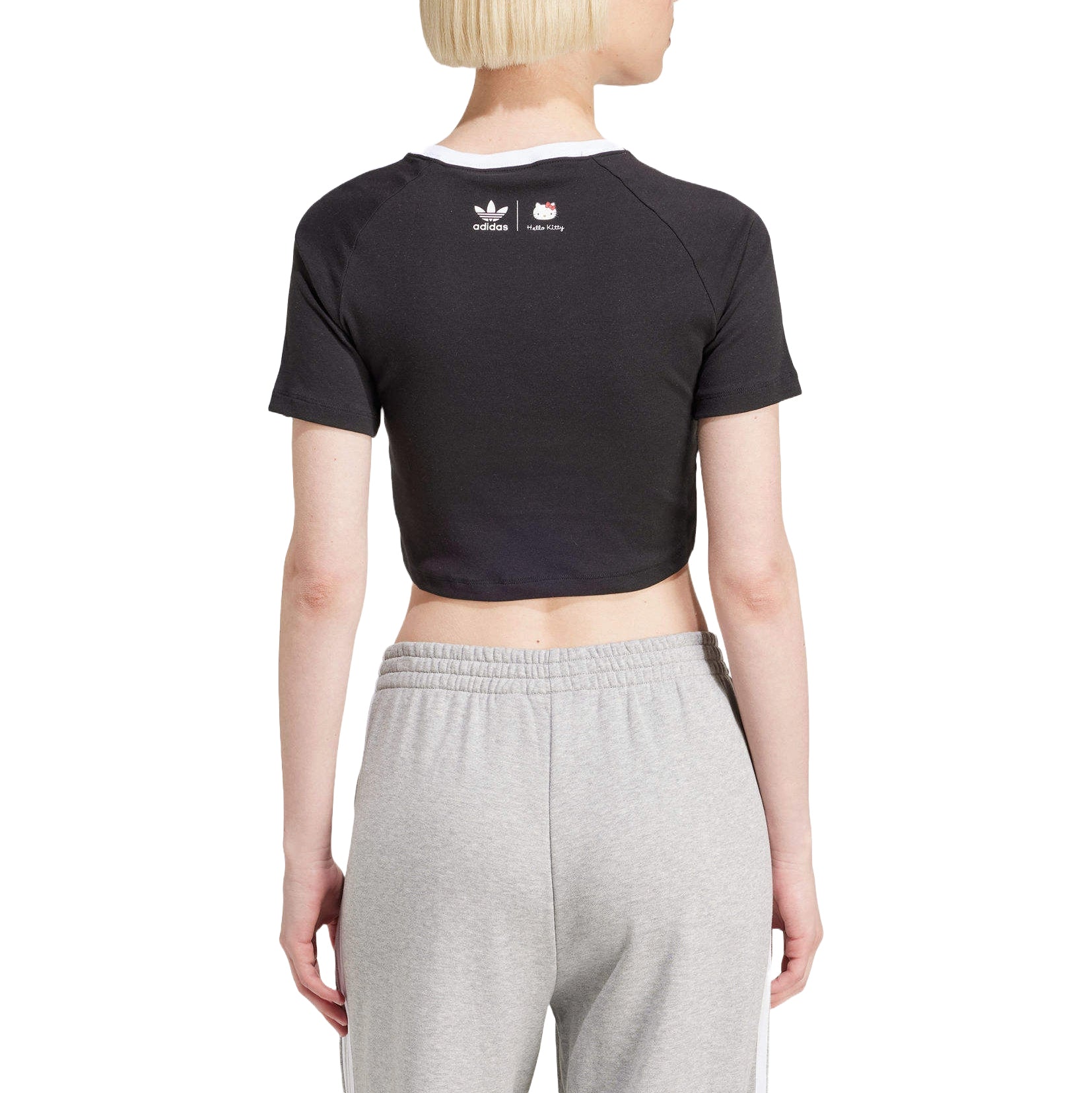 (WMNS) adidas x Hello Kitty Graphic T-shirt Asia Sizing 'Black' IX7877