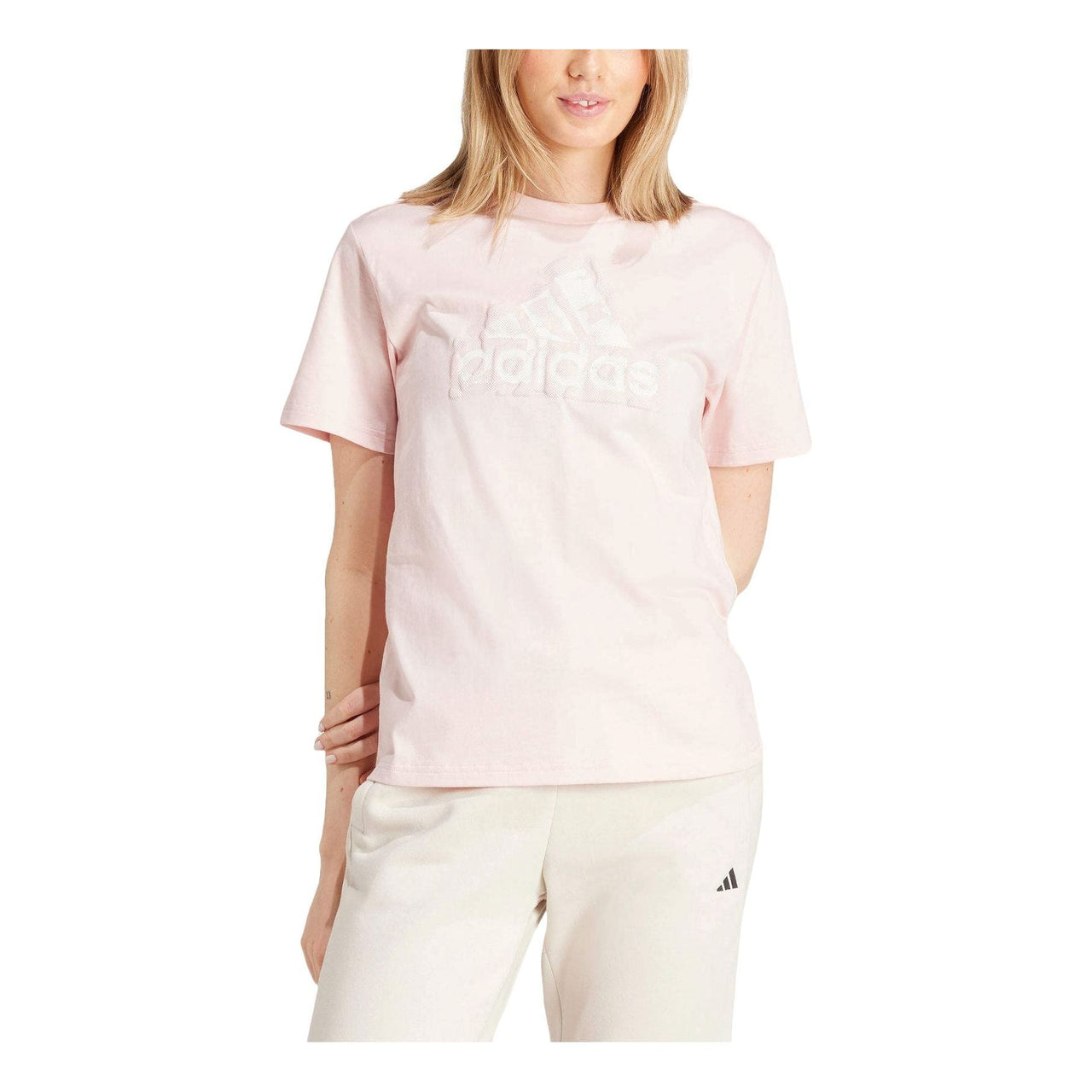 (WMNS) adidas Future Icons Graphic T-shirt Asia Sizing 'Light Pink' IY3441