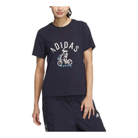 (WMNS) adidas Graphic T-Shirt Asia Sizing 'Navy' JM4960
