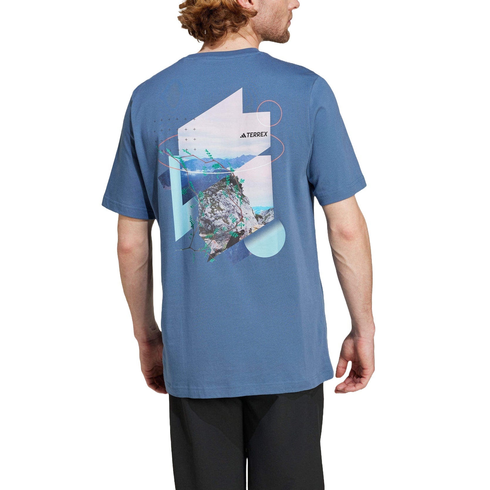 adidas Terrex Back Graphic T-Shirt Asia Sizing 'Blue' IW2722